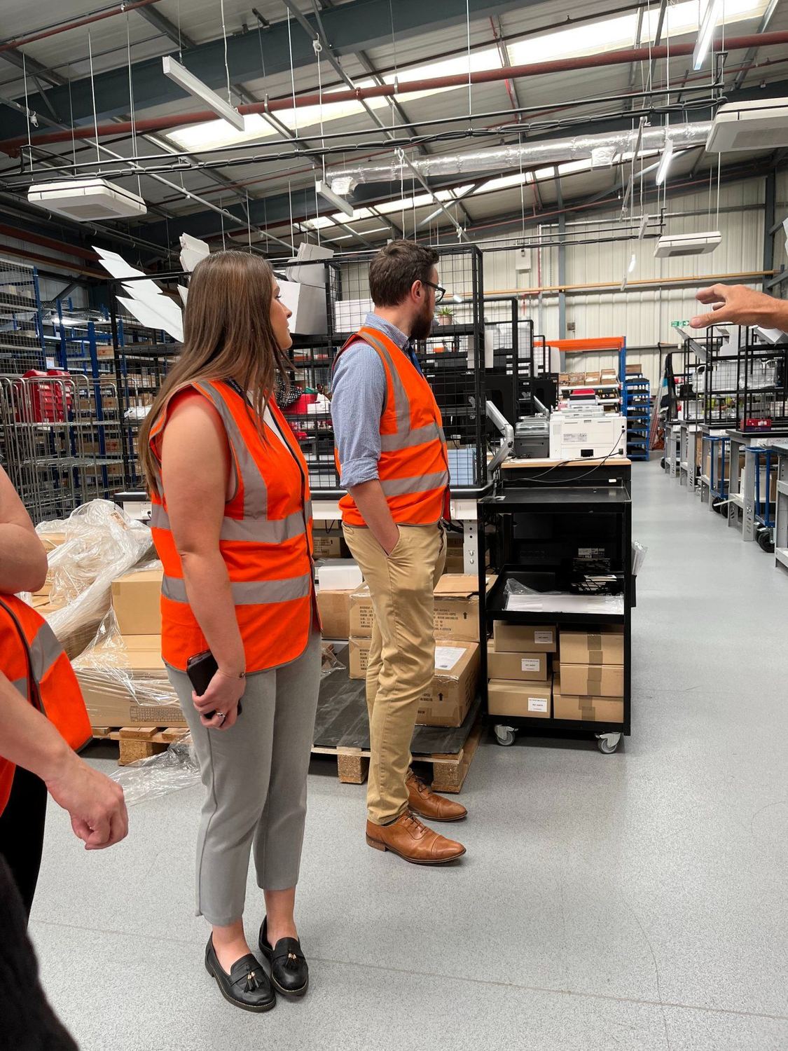 On site with a client operations team on a warehouse floor